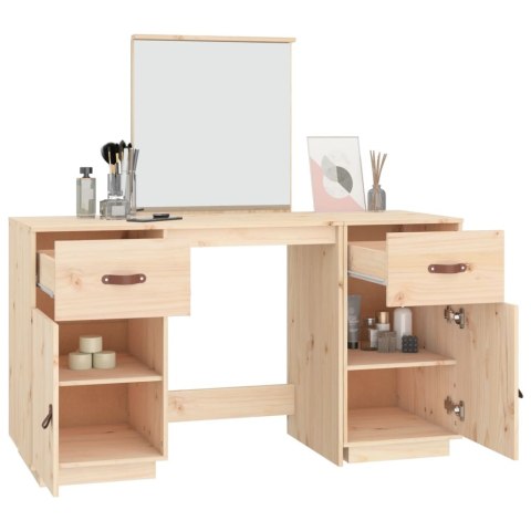 VidaXL Toaletka z lustrem, lite drewno sosnowe VidaXL Toaletka z lustrem, lite drewno sosnowe