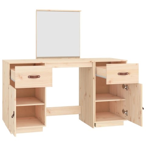 VidaXL Toaletka z lustrem, lite drewno sosnowe VidaXL Toaletka z lustrem, lite drewno sosnowe