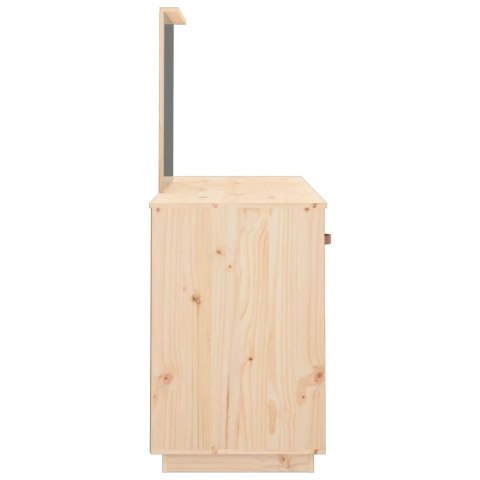 VidaXL Toaletka z lustrem, lite drewno sosnowe VidaXL Toaletka z lustrem, lite drewno sosnowe