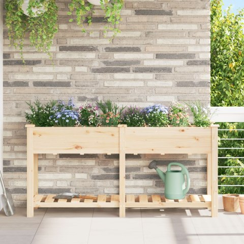 VidaXL Donica ogrodowa z siatkami 161x43x76 cm z litego drewna świerkowego