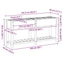 VidaXL Donica ogrodowa z siatkami 161x43x76 cm z litego drewna świerkowego