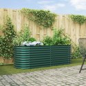 VidaXL Podniesione Łóżko do Ogrodu Zielone 240x80x81 cm Stal Galwanizowana
