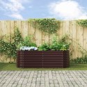  Podniesiony Łóżko Ogrodowe Brązowe 240x80x81 cm Stal Galwanizowana