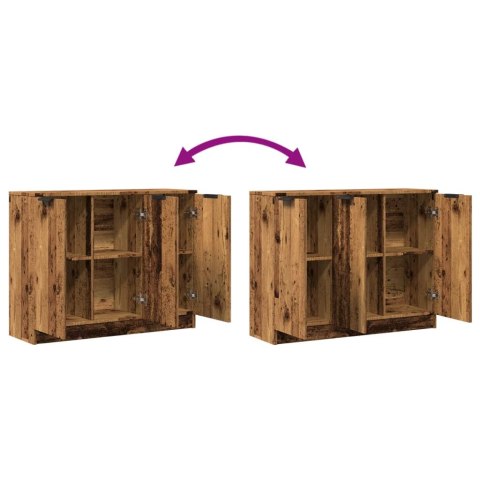 VidaXL Szafka, stare drewno, 90,5x30x70 cm, materiał drewnopochodny VidaXL Szafka, stare drewno, 90,5x30x70 cm, materiał drewnopochodny
