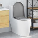 VidaXL Szybko Odpinana Deska Toaletowa z Cichym Zamykaniem Duroplast Szara