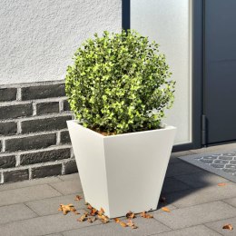 VidaXL Donica ogrodowa, biała, 30x30x30 cm, stalowa