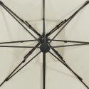  Parasol wiszący z podwójną czaszą, 300x300 cm, piaskowy