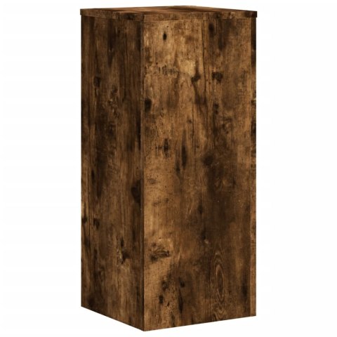 VidaXL Podstawki pod doniczki, 2 szt., przydymiony dąb, 30x30x70 cm VidaXL Podstawki pod doniczki, 2 szt., przydymiony dąb, 30x30x70 cm