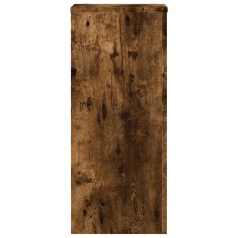 VidaXL Podstawki pod doniczki, 2 szt., przydymiony dąb, 30x30x70 cm VidaXL Podstawki pod doniczki, 2 szt., przydymiony dąb, 30x30x70 cm
