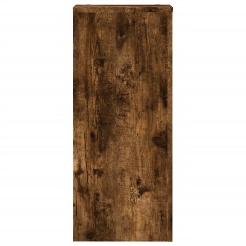 VidaXL Podstawki pod doniczki, 2 szt., przydymiony dąb, 30x30x70 cm VidaXL Podstawki pod doniczki, 2 szt., przydymiony dąb, 30x30x70 cm