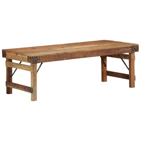 VidaXL Stolik kawowy Naturalne drewno Lite drewno 110 x 55 x 40 cm