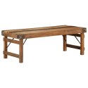 VidaXL Stolik kawowy Naturalne drewno Lite drewno 110 x 55 x 40 cm