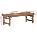 VidaXL Stolik kawowy Naturalne drewno Lite drewno 110 x 55 x 40 cm