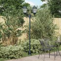 Lampa ogrodowa vidaXL 2-lampowa E27 Zielona 220 cm Aluminium