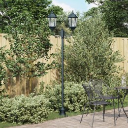Lampa ogrodowa vidaXL 2-lampowa E27 Zielona 220 cm Aluminium