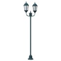 Lampa ogrodowa vidaXL 2-lampowa E27 Zielona 220 cm Aluminium