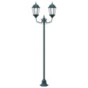 Lampa ogrodowa vidaXL 2-lampowa E27 Zielona 220 cm Aluminium