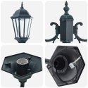 Lampa ogrodowa vidaXL 2-lampowa E27 Zielona 220 cm Aluminium