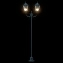 Lampa ogrodowa vidaXL 2-lampowa E27 Zielona 220 cm Aluminium