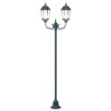 Lampa ogrodowa vidaXL 2-lampowa E27 Zielona 220 cm Aluminium