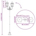 Lampa ogrodowa vidaXL 2-lampowa E27 Zielona 220 cm Aluminium
