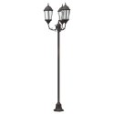 Słup ogrodowy vidaXL 3-lampowy E27 brązowy 220 cm aluminium