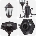 Słup ogrodowy vidaXL 3-lampowy E27 brązowy 220 cm aluminium