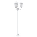 Słup świetlny vidaXL 3-lampowy E27 Biały 220 cm Aluminium