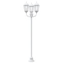Słup świetlny vidaXL 3-lampowy E27 Biały 220 cm Aluminium