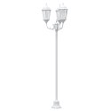 Słup świetlny vidaXL 3-lampowy E27 Biały 220 cm Aluminium