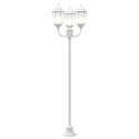 Słup świetlny vidaXL 3-lampowy E27 Biały 220 cm Aluminium