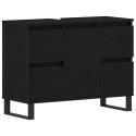 Szafka łazienkowa vidaXL Czarny Dąb 80x33x60 cm Z materiału drewnopochodnego