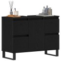 Szafka łazienkowa vidaXL Czarny Dąb 80x33x60 cm Z materiału drewnopochodnego