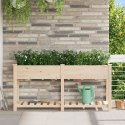 VidaXL Donica ogrodowa z półką 161x43x76 cm z litego drewna sosnowego