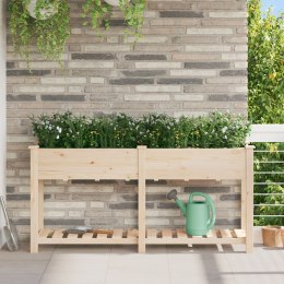 VidaXL Donica ogrodowa z półką 161x43x76 cm z litego drewna sosnowego