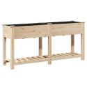 VidaXL Donica ogrodowa z półką 161x43x76 cm z litego drewna sosnowego