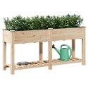 VidaXL Donica ogrodowa z półką 161x43x76 cm z litego drewna sosnowego