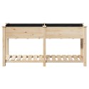 VidaXL Donica ogrodowa z półką 161x43x76 cm z litego drewna sosnowego