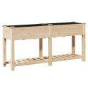 VidaXL Donica ogrodowa z półką 161x43x76 cm z litego drewna sosnowego