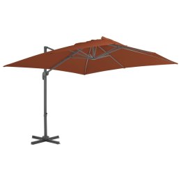  Parasol wiszący z aluminiowym słupkiem, 400x300 cm, terakota