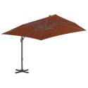  Parasol wiszący z aluminiowym słupkiem, 400x300 cm, terakota