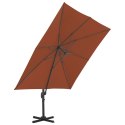  Parasol wiszący z aluminiowym słupkiem, 400x300 cm, terakota