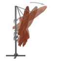  Parasol wiszący z aluminiowym słupkiem, 400x300 cm, terakota