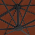 Parasol wiszący z aluminiowym słupkiem, 400x300 cm, terakota