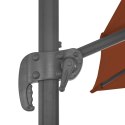  Parasol wiszący z aluminiowym słupkiem, 400x300 cm, terakota
