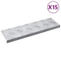 VidaXL Podkładki na schody z aluminium - 15 sztuk, Antypoślizgowe, 60x18 cm