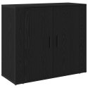 VidaXL Szafka Czarna Dąb 80x33x70 cm Drewno inżynieryjne