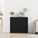 VidaXL Szafka Czarna Dąb 80x33x70 cm Drewno inżynieryjne