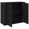 VidaXL Szafka Czarna Dąb 80x33x70 cm Drewno inżynieryjne
