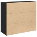 VidaXL Szafka Czarna Dąb 80x33x70 cm Drewno inżynieryjne